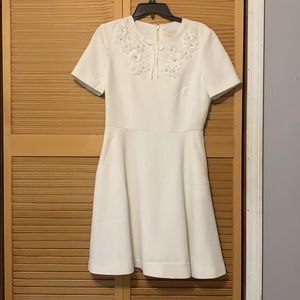 Ted Baker London White Dress with Flowers